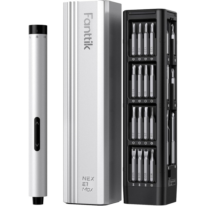 Fanttik E1 MAX: Набір прецизійних викруток 50 в 1 з акумулятором, 2 швидкості, для ремонту iPhone, ноутбуків, окулярів