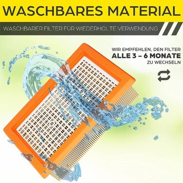 Фільтр для пилососа Kärcher (3 шт.) - сумісний з WD3, WD2, WD 3, WD1, MV3, MV2, NT, KNT, K A, SE, VC. Підходить для алергіків. Замінник 6.414-552.0, 6.414-772.0, 6.414-547.0