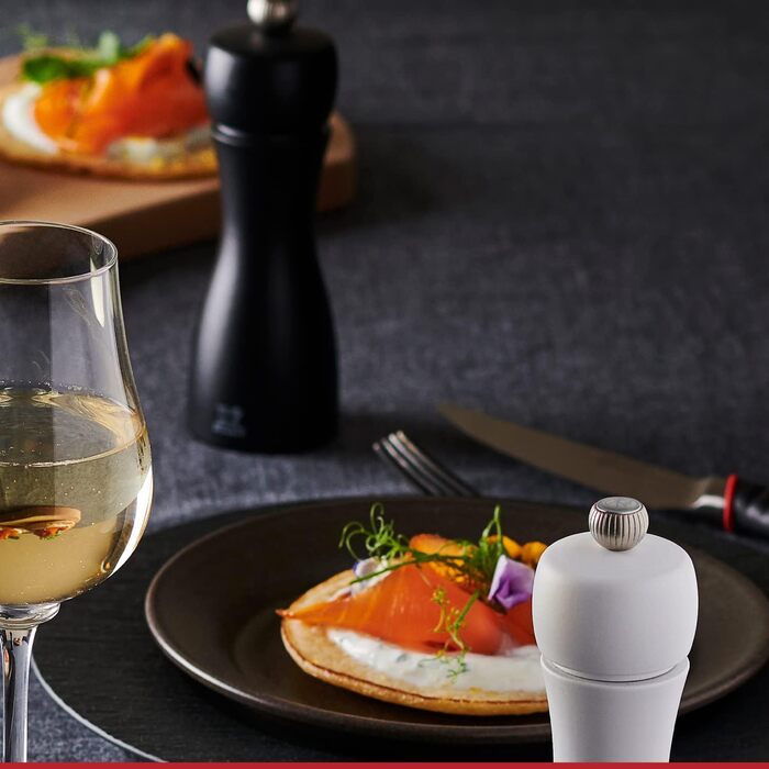 Набір для перекручування солі та перцю Peugeot Tahiti, дерев'яний, білий/чорний, 20 см