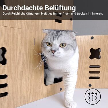Cat Cave with Scratching Board, XXL Indoor Cardboard Cat House, Scratch Cardboard for Cats, Scratching Pad Lounge, Durable Cat Toy 55 * 29 * 28cm (Cat Head)