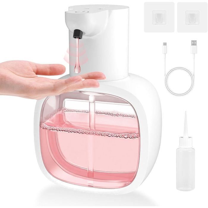 Автоматичний диспенсер для мила Dalugo USB-C з кріпленням на стіну, 500 мл, електричний сенсорний, регульований, для кухні та ванної кімнати