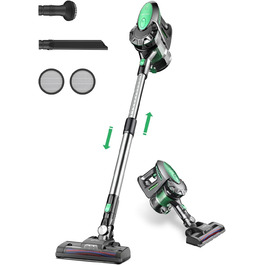 Бездротовий пилосос Vactidy Blitz V8: акумуляторний, 25KPa, 35 хв роботи, для твердих підлог, видаляє шерсть тварин, зелений