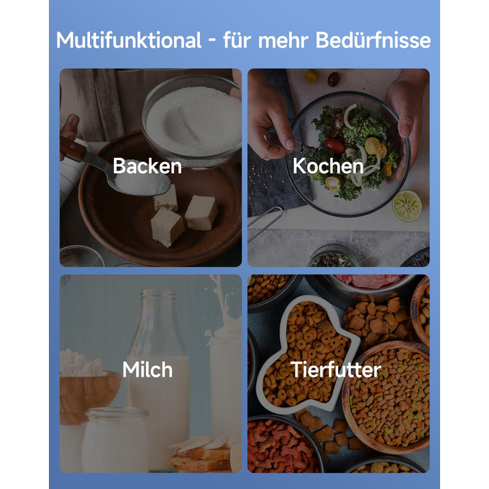 Цифрова кухонна вага з USB-зарядкою, 5 кг/0.1 г, функція тарування, для випічки та приготування їжі