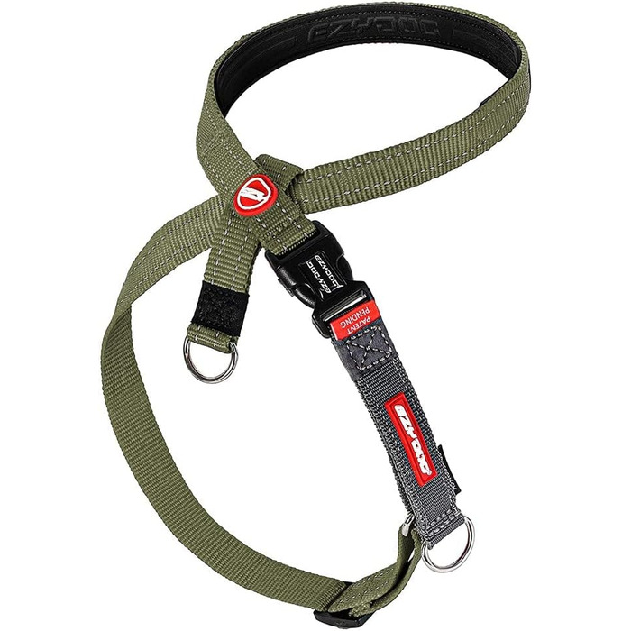 EzyDog Anti-Pull Harness for Dogs - Crosscheck Dog Harness for Small, Medium, and Large Dogs, Dog Training Accessories, Reflective, Adjustable Sizes (XS, ) (S (36 - 49cm), Green)