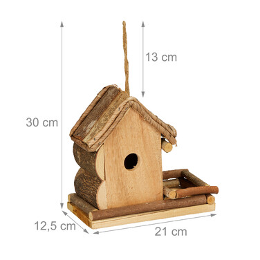 Relaxdays Decorative Birdhouse with Feeding Station