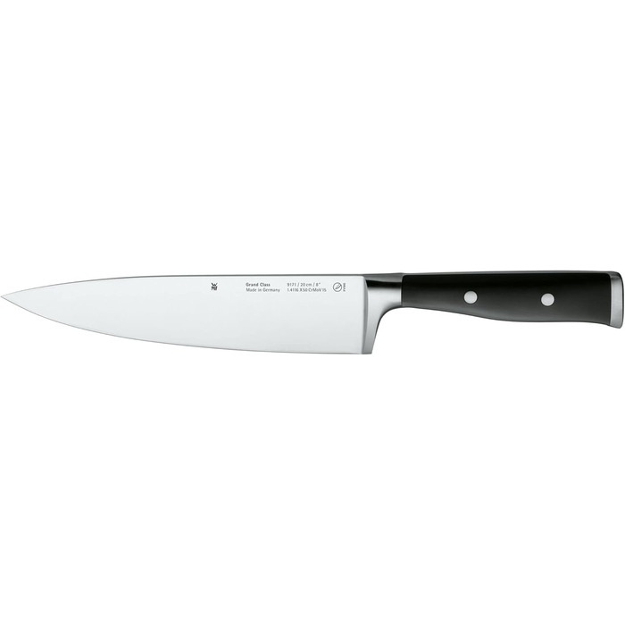 Набір ножів WMF Grand Class 6 предметів з бруском, Made in Germany, кухоні ніж, кухонні ножі, брусок для точіння, FlexTec, чорний
