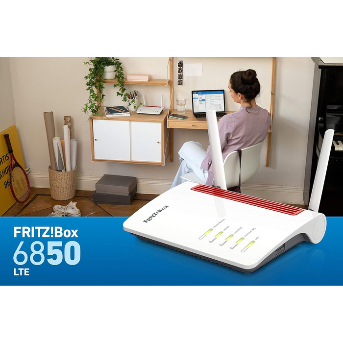 Роутер FRITZ!Box 6850 LTE з USB 3.0: Wi-Fi AC, 150 Мбіт/с, 4x LAN, 5/2.4 ГГц