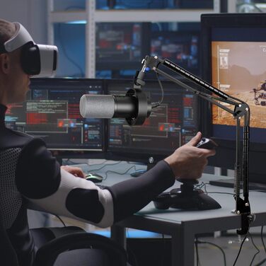 FIFINE K688 Тримач для мікрофону на гнучкій стійці - Тримач для мікрофону з кріпленням для кабелю, сумісний з FIFINE Recording XLR/USB мікрофонами, YOUSHARES K688