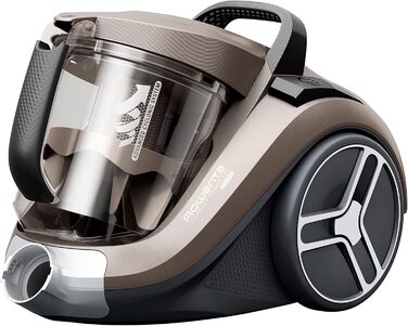 Пилосос Rowenta Compact Power XXL Animal без мішка, 900 Вт, 3-рівнева фільтрація, великий об’єм, радіус 8,8 м, насадки для шерсті тварин, паркету та щілин, бронзовий