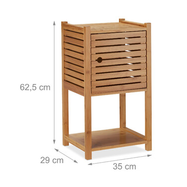 Relaxdays Bamboo Shelf with 3 Tiers