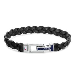 Браслет шкіряний чоловічий Tommy Hilfiger плетене чорний/коричневий