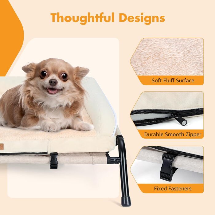 Ортопедичне ліжко для собак середнього розміру, 2-в-1, для вулиці, овальне, з кишенькою, сіре (бежеве, S)