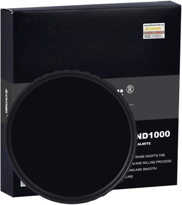 Фільтр Zomei ND1000, 82 мм, ультратонкий, 10 ступенів затемнення, Schott Glass
