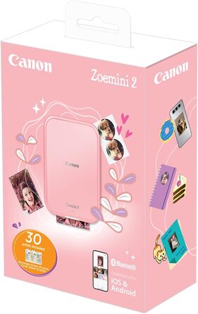 Canon Zoemini 2: Портативний фотодрук Bluetooth 5.0 (Рожеве золото)