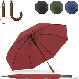 Sapor Design Stormproof Golf Umbrella - Large, Stable, Windproof for 2 People | 123cm Diameter | Red, Modern