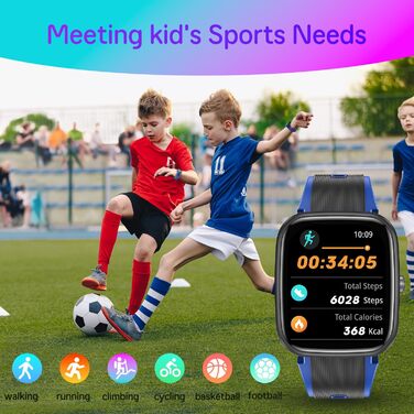 Дитячий розумний годинник Smartwatch Kinder з водозахистом та фітнес-трекером. 1,75