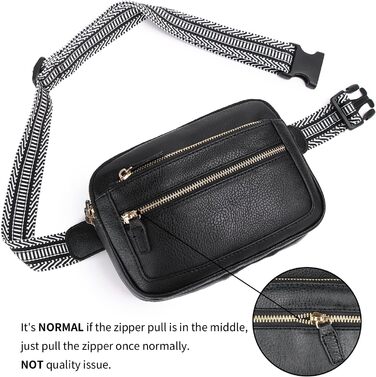 Чоловіча та жіноча поясна сумка з шкіри, універсальна, на пояс/через плече, чорна, 9#