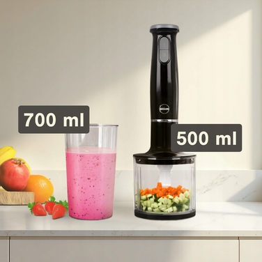 Мультифункціональний занурювальний блендер-подрібнювач, набір-міксер Eldom BL240, чорний