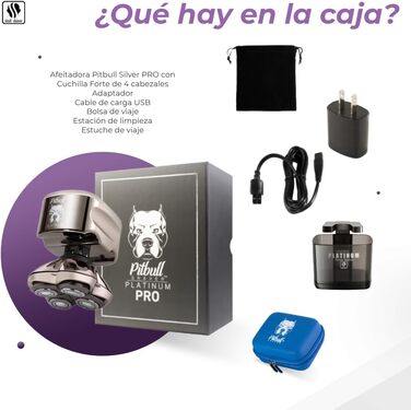Pitbull Platinum Pro – electric electric shaver for men | wet and dry shaving