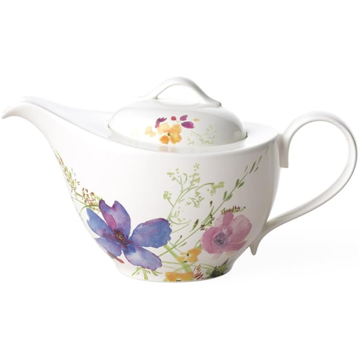 Villeroy & Boch – Mariefleur Basic Teapot 1.2 Liter, Dishwasher Safe, Premium Porcelain
