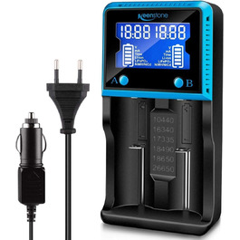 Універсальний зарядний пристрій для акумуляторів 18650 з 4 слотами, LCD Smart швидка зарядка Ni-MH/Ni-CD AA/AAA Li-Ion/LiFePO4/IMR 10440-26650