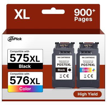 Картриджі для принтера Canon PIXMA 575 576 XL (чорний та кольоровий) для TR4755i, TS3750i, TR4750i, TR4700