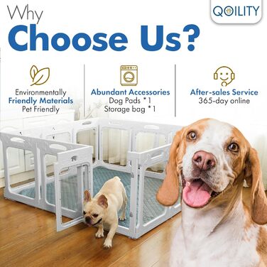 Клітка для собак, прозора, з дверцятами, висота 61 см, 12 панелей, для цуценят та маленьких собак, білий колір