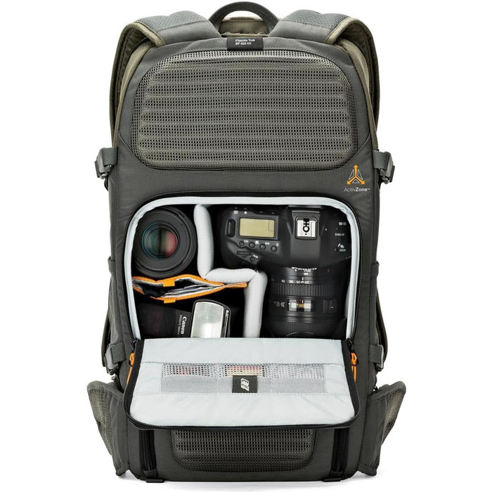 Рюкзак Lowepro Flipside Trek 450 для фототехніки, DSLR та об'єктивів, з відділенням для ноутбука та аксесуарів, сірий, 17 x 26 x 31 см