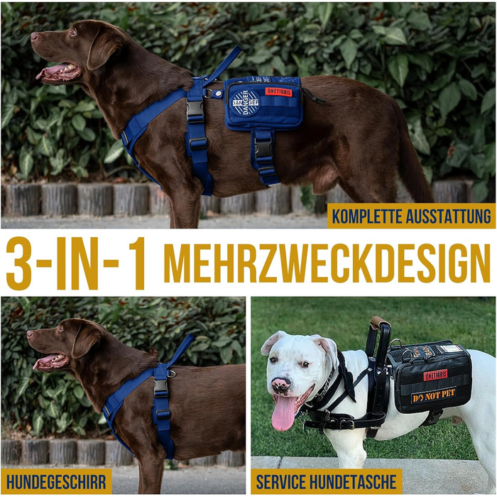 Шлейка для собак OneTigris Guardian з 3 D-подібними кільцями та великою кишенею, червона (M)