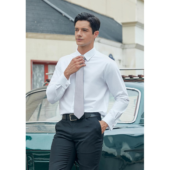 Краватка чоловіча Enlision, краватка та нагрудна хустинка, комплект з краваткою та запонок, шовкова, Paisley, сіра/срібна