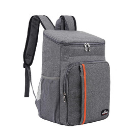 Ізольований рюкзак-холодильник 22L для пікніка, кемпінгу, пляжу, грилю, BBQ, подорожей. Серый.