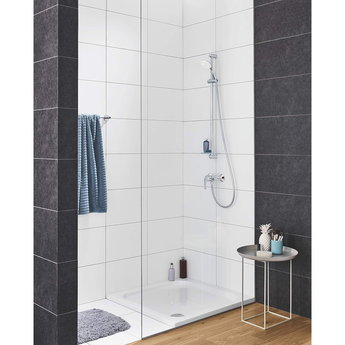 Grohe Tempesta 100 Shower and Shower System, Chrome, 27597001 (Shower rod set 900mm, 3 spray patterns, Chrome)