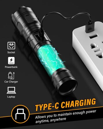 Ліхтар LED XHM 70.2, 500000 Люмен, USB-зарядка, IP67, 5 режимів, AK-01