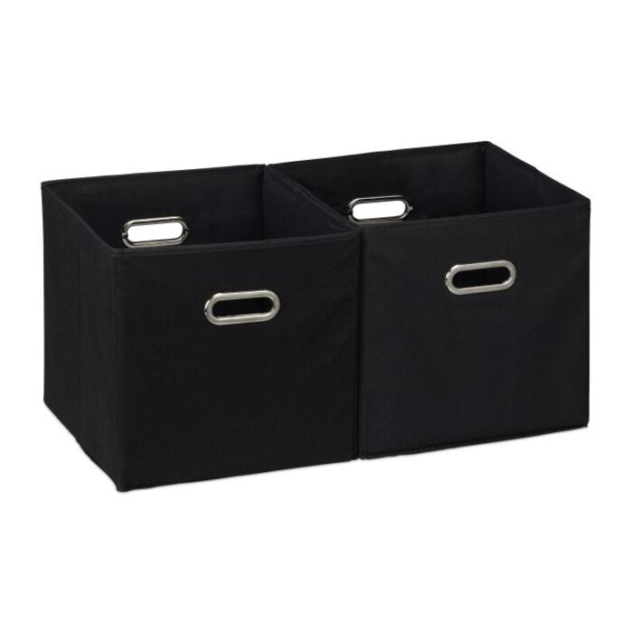 Relaxdays Fabric Storage Boxes, 2-Pack