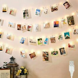 Гірлянда світлодіодна зовнішня/внутрішня 23м, 200 LED, 8 режимів, функція пам'яті, тепле світло, з USB, для декору