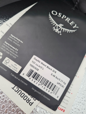 Поясна сумка Osprey Daylite Waist, чорна, універсальний розмір