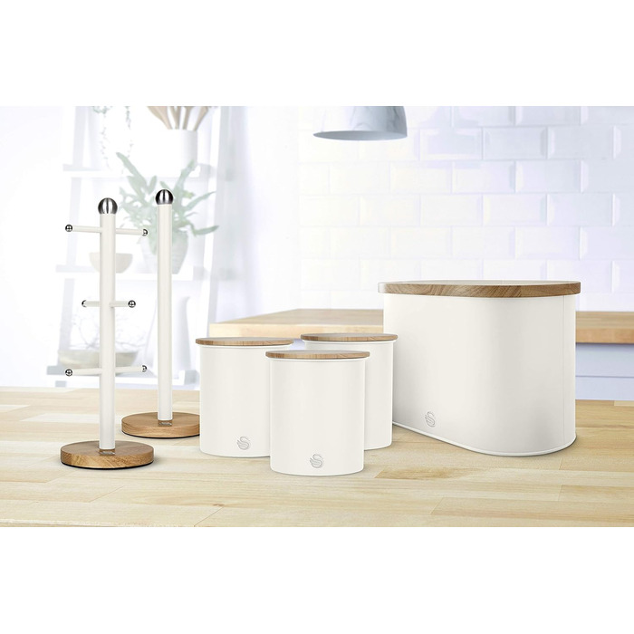 Swan Nordic Cup Holder, Carbon Steel, White, H38 x W15 x D15cm