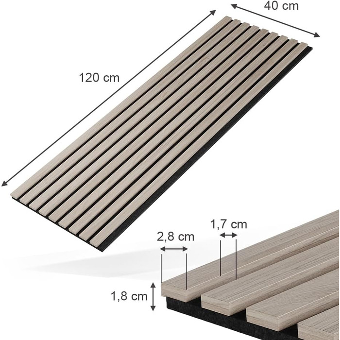 Акустичні настінні панелі Vicco для покращення звукоізоляції приміщення, коричневі, 8 шт.