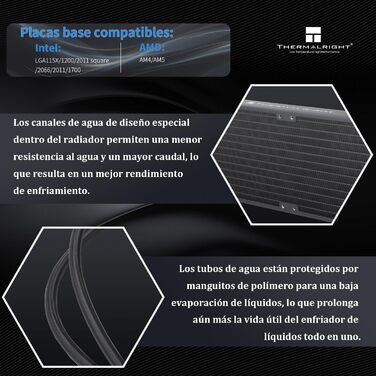 TR Frozen Edge 360 - рідинна система охолодження CPU з вентилятором 120мм, чорний, AMD/Intel