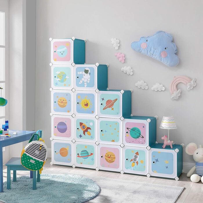 SONGMICS 15-Cube Storage Organizer - Blue