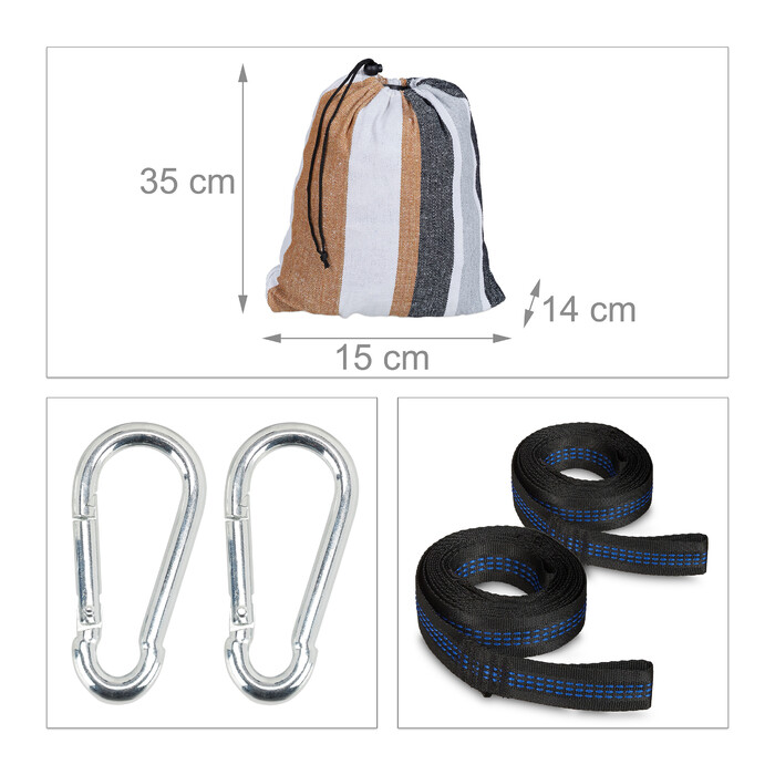 Relaxdays XXL Cotton Hammock
