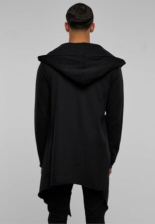 Кардиган чоловічий з капюшоном Urban Classics Open Edge, чорний, XL