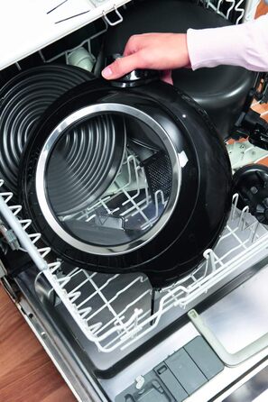 Аерофритюрниця Tefal ActiFry Genius XL 2в1, 1,7 кг, 9 програм, для 8 осіб, з мішалкою, без олії, чорна