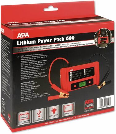 Power Pack APA 16524: Пусковий пристрій 12/24V, 900A (300A)