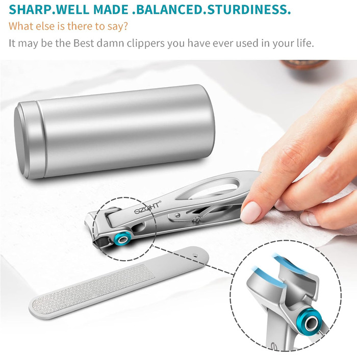 Набір для манікюру та педикюру SZQHT для товстих та врослих нігтів, срібний