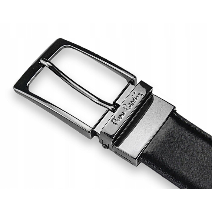 Двосторонній шкіряний ремінь Pierre Cardin, чорний/коричневий, 125 см