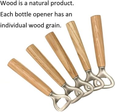 KokosnussEisen® - Premium Bottle Opener/Cap Opener - Wooden Handle Oak Wood - Made in Germany