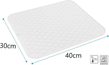 Килимок для суші посуду WXFLGH 40x30 см з термостійкого силікону, антиковзаючі, для кухні та котів