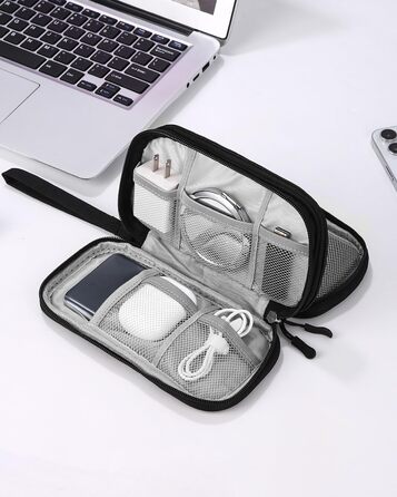 Органайзер для кабелів SOBEAU: чорний дорожній аксесуар для зарядних пристроїв, кабелів та гаджетів