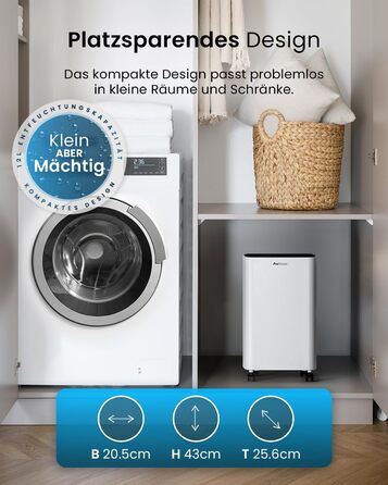 Електричний осушувач повітря ProBreeze 12L - Осушувач ProBreeze для дому, 20 м², з таймером та датчиком вологості